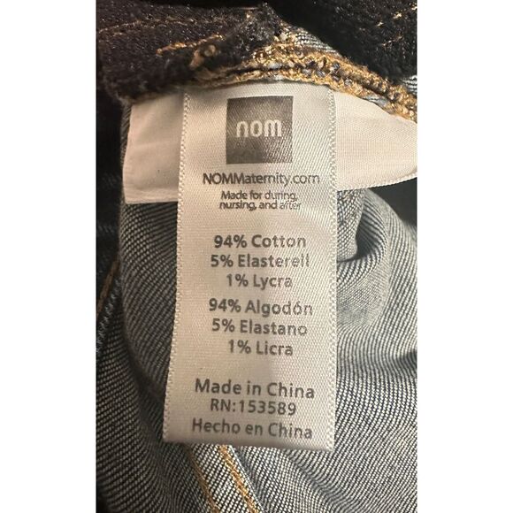 NOM Maternity Chelsea Under Belly Skinny Jeans Blue Sz L NWOT - Picture 5 of 6